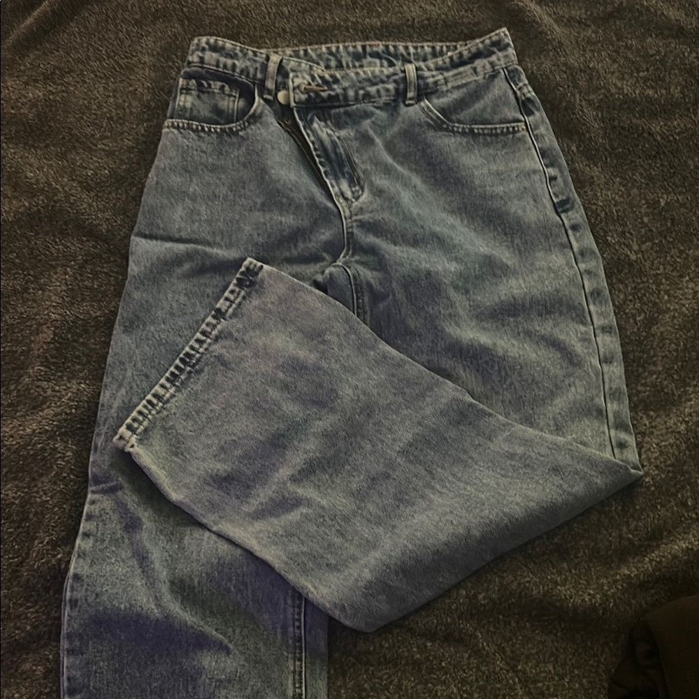 SHEIN Vintage Blue Denim Pants